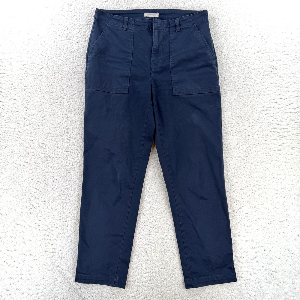 Outerknown Pants Womens 6 Blue Chino Twill Straight Leg Stretch Utility Organic